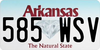 AR license plate 585WSV