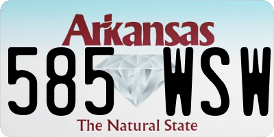AR license plate 585WSW