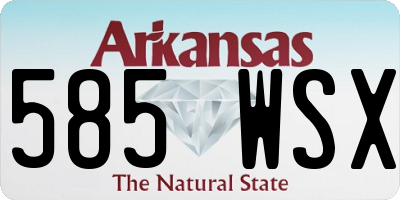 AR license plate 585WSX
