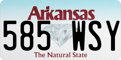 AR license plate 585WSY