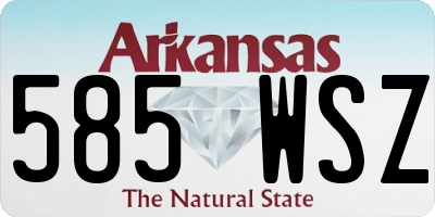 AR license plate 585WSZ