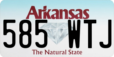 AR license plate 585WTJ