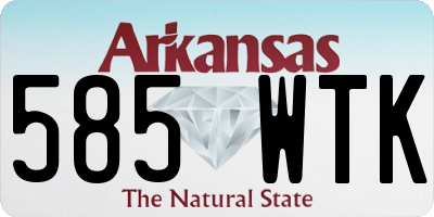 AR license plate 585WTK