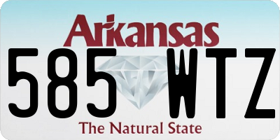 AR license plate 585WTZ