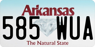 AR license plate 585WUA