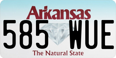 AR license plate 585WUE