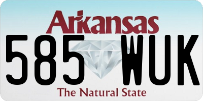 AR license plate 585WUK