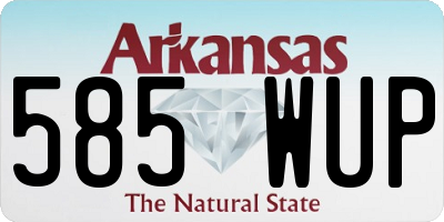AR license plate 585WUP