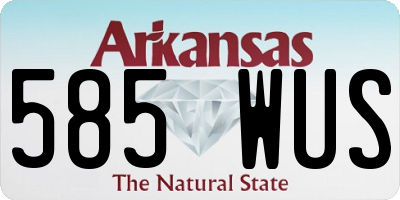 AR license plate 585WUS