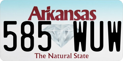 AR license plate 585WUW