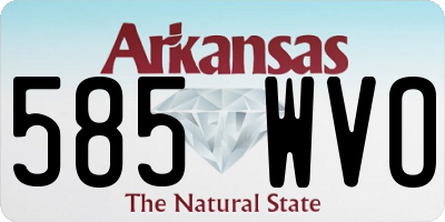 AR license plate 585WVO