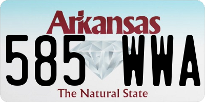 AR license plate 585WWA