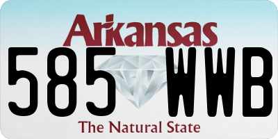 AR license plate 585WWB