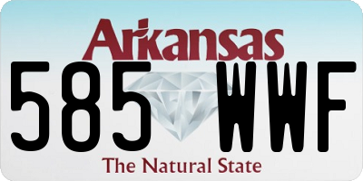 AR license plate 585WWF