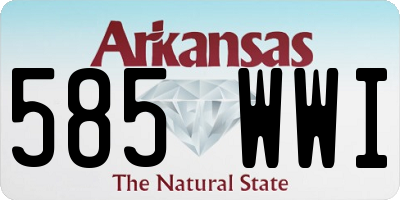 AR license plate 585WWI