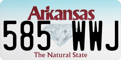 AR license plate 585WWJ