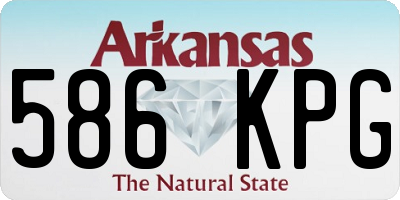 AR license plate 586KPG