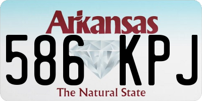 AR license plate 586KPJ