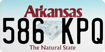 AR license plate 586KPQ