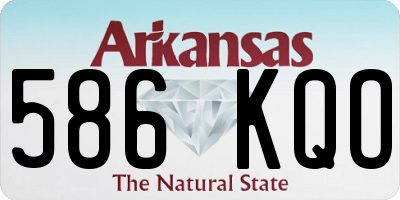 AR license plate 586KQO