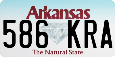 AR license plate 586KRA
