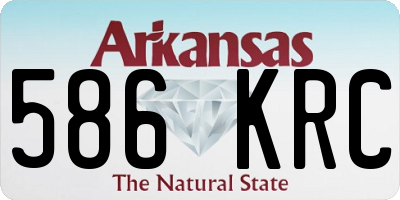 AR license plate 586KRC
