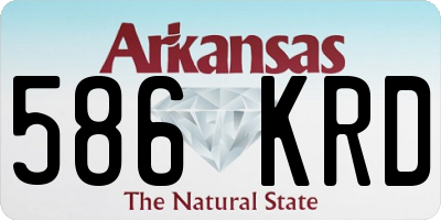 AR license plate 586KRD