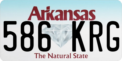 AR license plate 586KRG