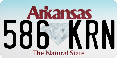 AR license plate 586KRN