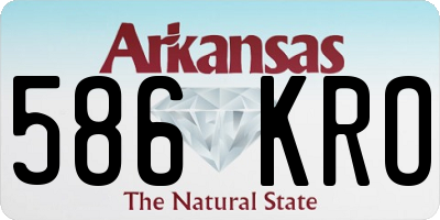 AR license plate 586KRO