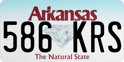 AR license plate 586KRS