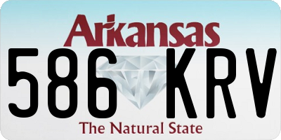 AR license plate 586KRV