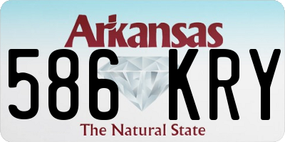 AR license plate 586KRY