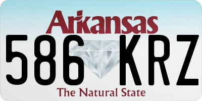 AR license plate 586KRZ