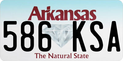 AR license plate 586KSA