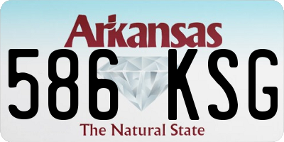 AR license plate 586KSG