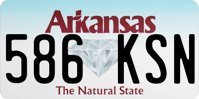 AR license plate 586KSN