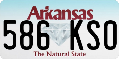 AR license plate 586KSO