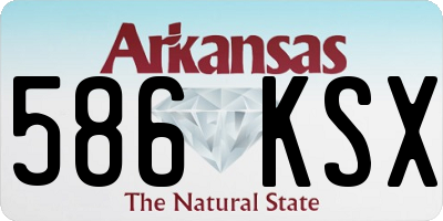 AR license plate 586KSX