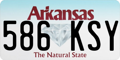 AR license plate 586KSY