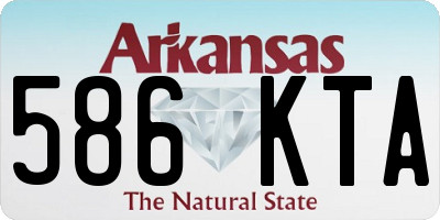 AR license plate 586KTA