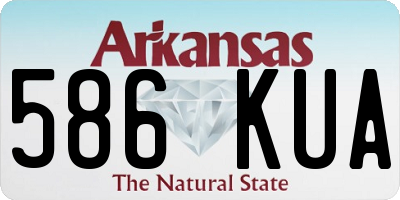 AR license plate 586KUA