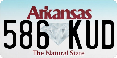 AR license plate 586KUD