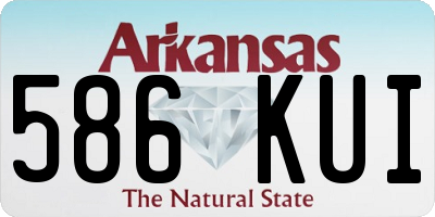 AR license plate 586KUI