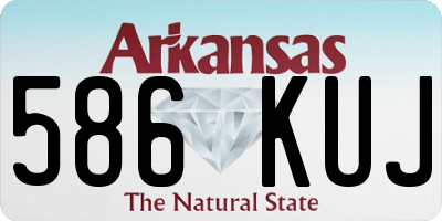AR license plate 586KUJ