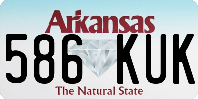 AR license plate 586KUK