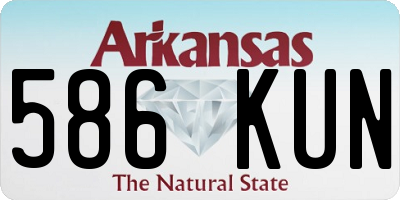 AR license plate 586KUN