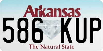 AR license plate 586KUP