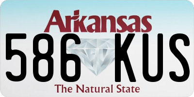 AR license plate 586KUS