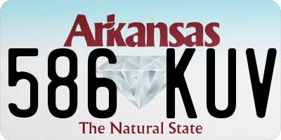 AR license plate 586KUV